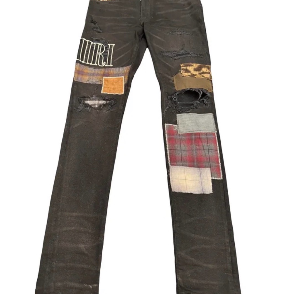 Amiri Multicolor Patchwork Denim